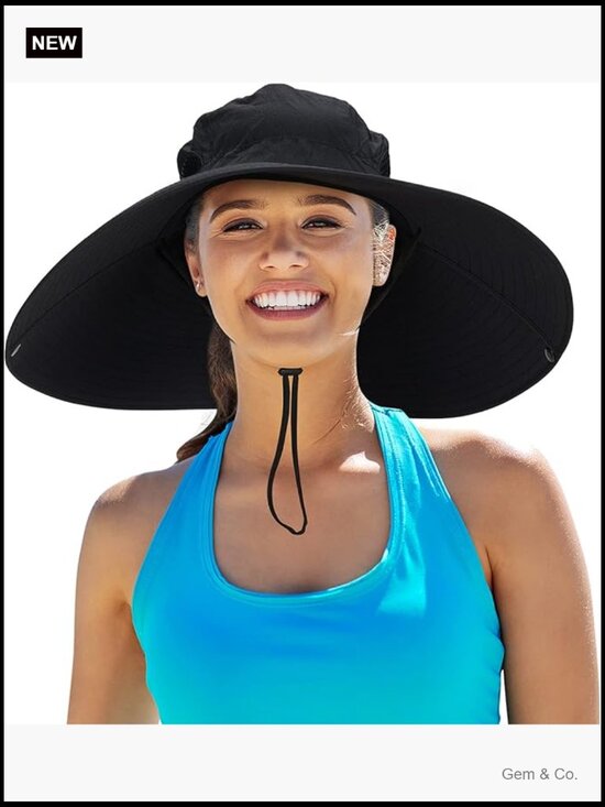 Women Super Wide Brim Sun Hat UPF50+ Waterproof Bucket Hat for Fishing Hiking main image 4